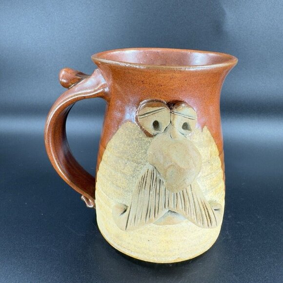 Wagner Stoneware Pottery Village Potter Coffee Mug Cup Face Anthropomorphic Mug - Picture 11 of 16